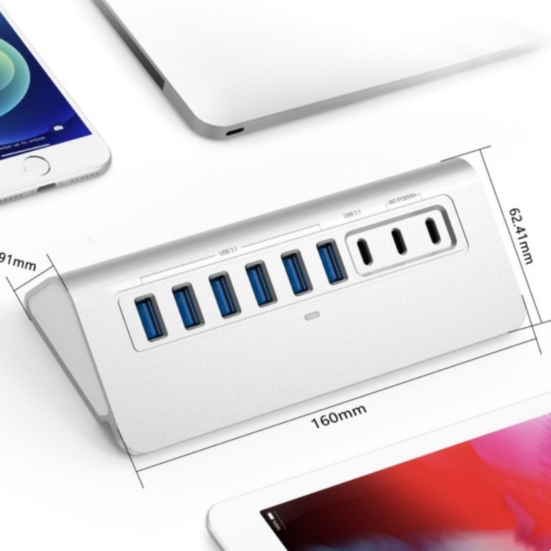 Extensor de porta de tipo C personalizável com conector USB A