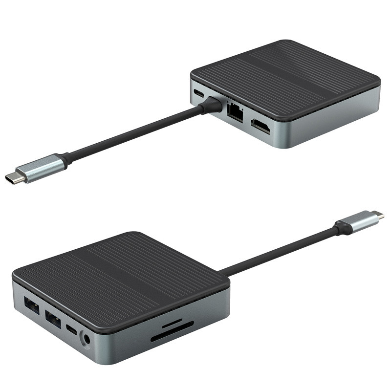 9 em 1 Transferência de dados de velocidade rápida USB 3.0 Port Hub Tipo C Port To HDMI Adaptador