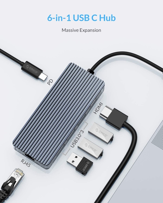 TÍPULO-C Homem 11 em 1 Hub Adaptador de Estação de Docking de Computador portátil com 1000Mbps RJ45 e USB-C PD