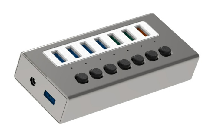 Tipo C Interface 4 em 1 14 Portos Hub Tipo C OTG para USB 3.0 2.0 Adaptador Alumínio