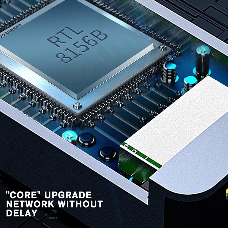 Adaptador Ethernet USB 3.0 de alumínio 2 em 1 para conexão de rede rápida e estável