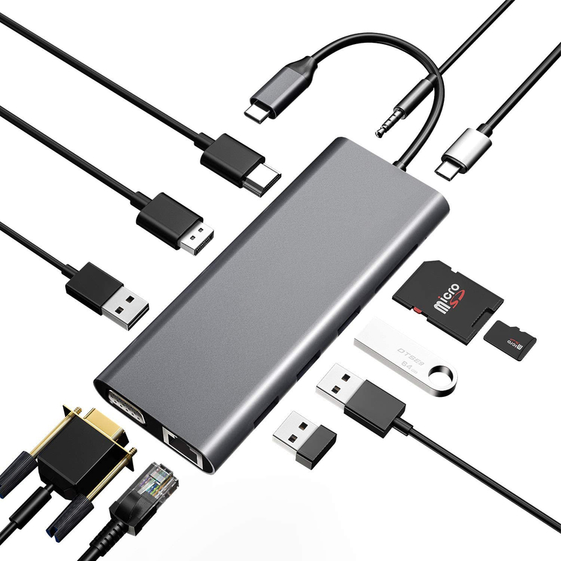 Comprimento personalizado Cinza USB-C para HDMI 2.1 Adaptador 8K 60Hz para velocidade USB Tipo C 3.1 Laptops