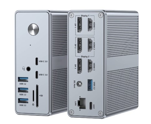 Fornecimento de energia até 120W USB-C Hub Docking Station WithmicroSD3.0 Card Reader com desempenho
