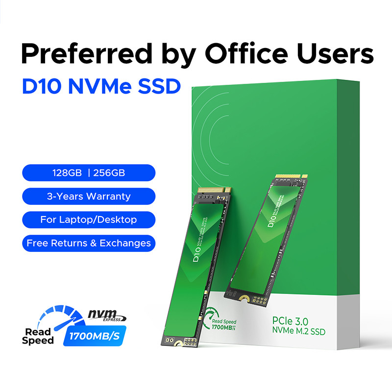 High Speed PCIe 3.0 Interface SSD M.2 com capacidade de 128 GB e controlador SATA 6Gb/s