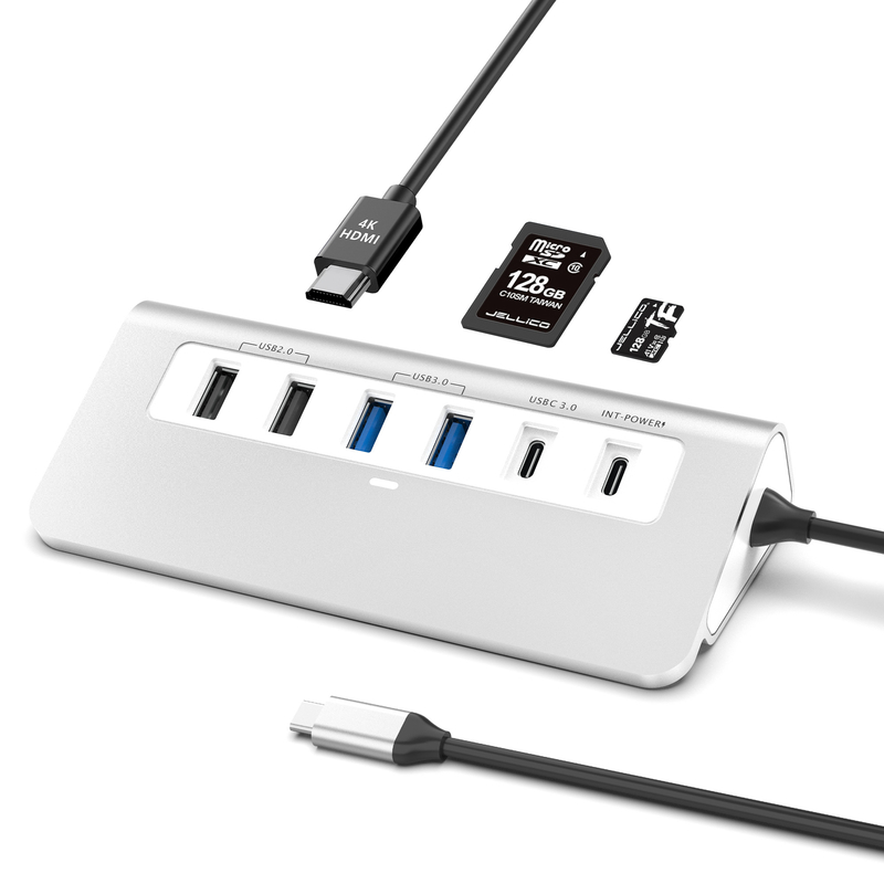 Características adicionais Estação de acoplagem USB-C 9 em 1 com manual do usuário e design compacto incluído