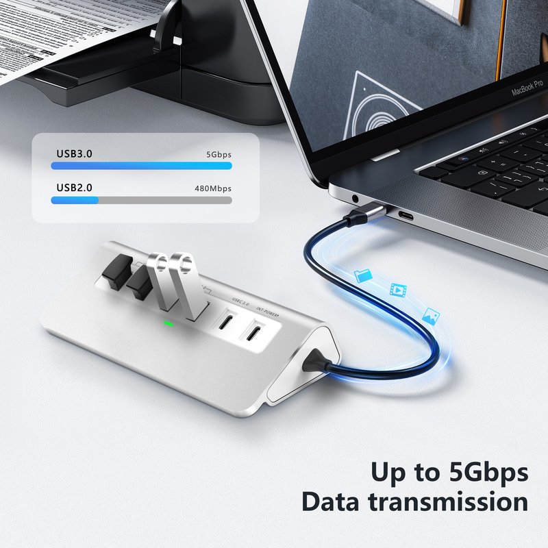 Características adicionais Estação de acoplagem USB-C 9 em 1 com manual do usuário e design compacto incluído