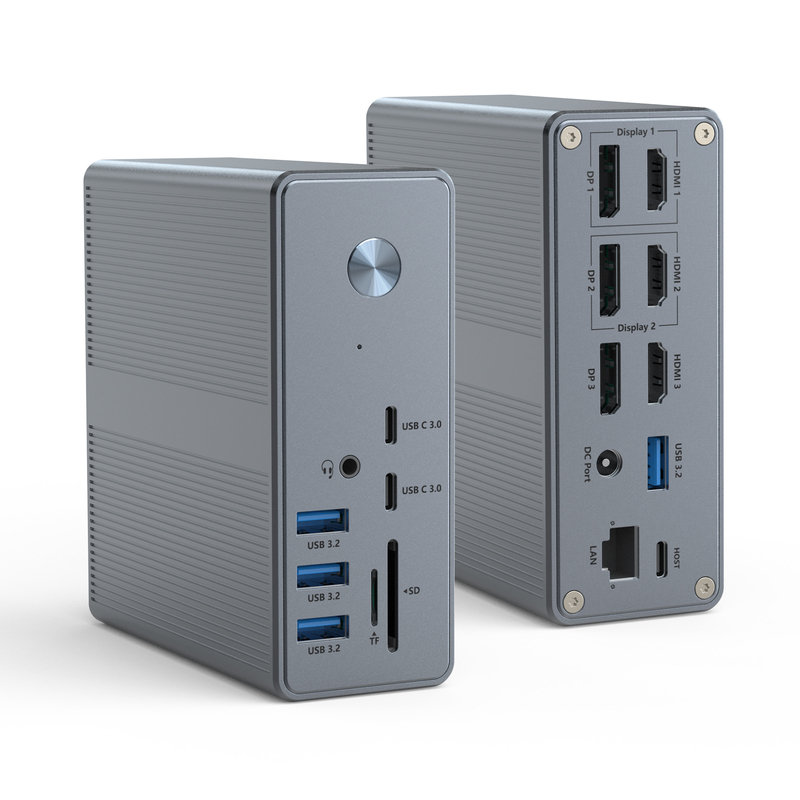 DC36-X1 Thunderbolt Docking com suporte de exibição de 60Hz/30Hz e velocidade de transferência de dados de até 10Gbps