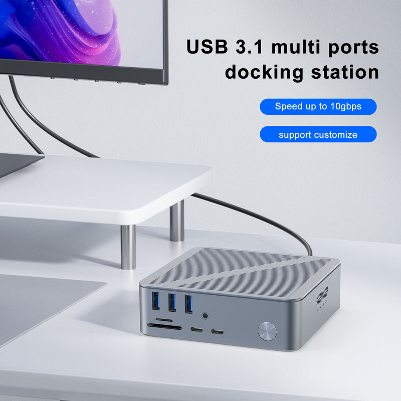 Estação de ancoragem USB-C para desktop HDMI, resolução 4K, Display Port, USB C 3.1 para laptop PC