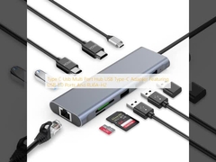 Adaptador USB tipo C com portas USB 3.0 e RU6A-H2