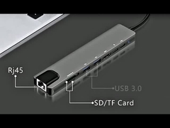 8 em 1 Multiport USB C USB-C Hub Tipo C 3.1 para USB 3.0 4K HD HDMI