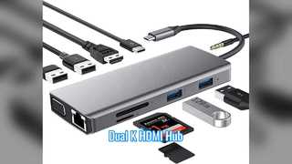 0 no adaptador HDMI duplo K 60 Hz do hub USB C